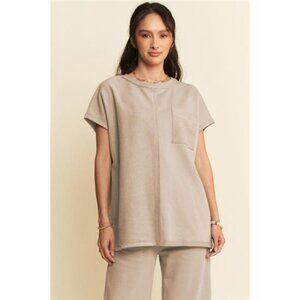 nwt Davi & Dani Round Neck Short Sleeve Top and Pants Set